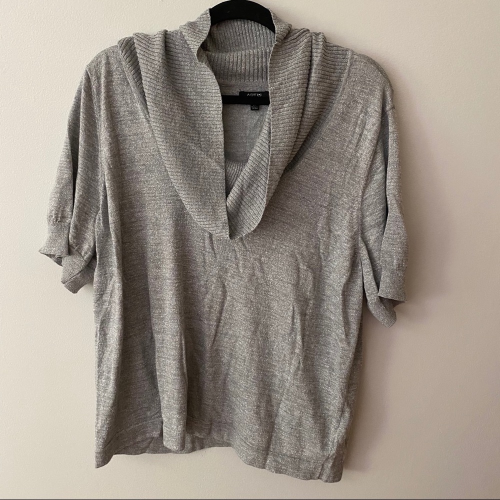 Silver Sparkle Cowl Neck Sweater
